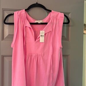LOFT Pink Sleeveless Blouse